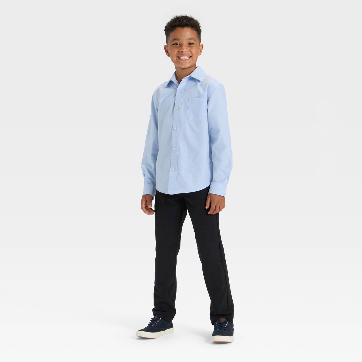 Boys' Long Sleeve Button-Down Oxford Style Dress Shirt - Cat & Jack™ - thumbnail 3
