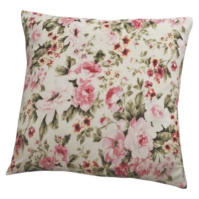 Floral Jersey Throw Pillow Slipcover 