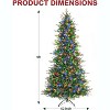 Vivatrees 9 Ft Prelit Artificial Christmas Tree, 10 Lighting Modes with Multi Colors Frasier Fir Artificial Tree, Metal Stand, Xmas Decor, Green - 3 of 4