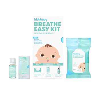 Frida Baby Breathe Easy Kit Sick Day Essentials with Vapor Wipes, Vapor Rub and Vapor Drops