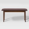 CorLiving Branson Wood Dining Bench Walnut Stain: Upholstered Rectangle Seat, 36" Length, Rubberwood Legs - 4 of 4