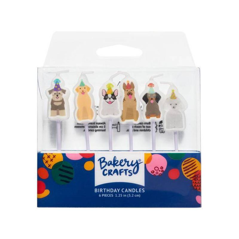 Bakery Crafts Party Dogs Candles - 6pc, 1 of 6