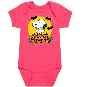 Boys' - Peanuts - Snoopy Pumpkin Patch Baby One Piece - 1 of 4