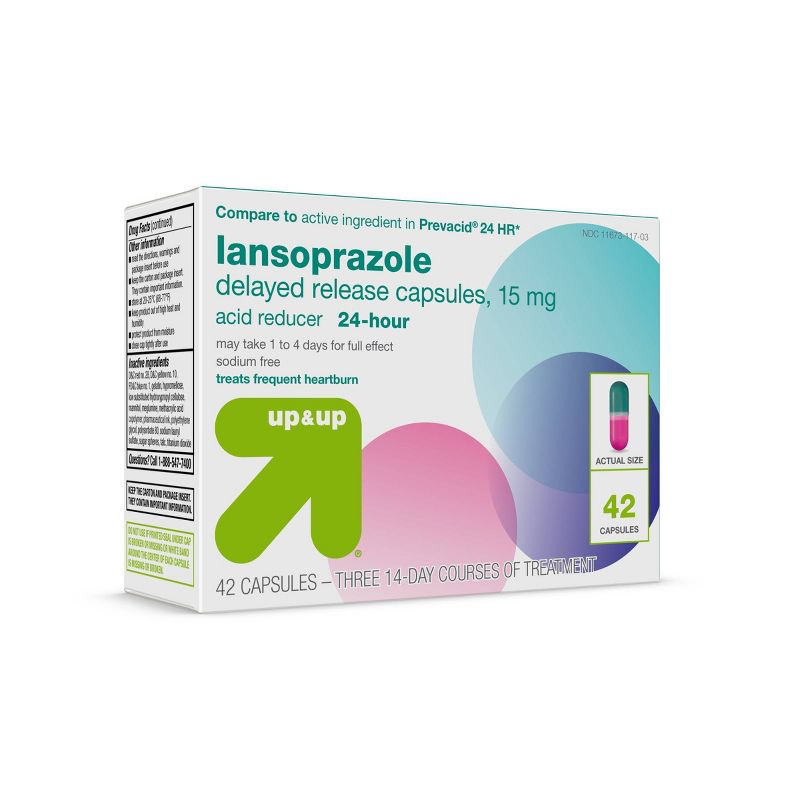 Lansoprazole 15mg Acid Reducer Delayed Release Capsules - 42ct - up &#38; up&#8482;, 4 of 9