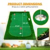 NAYSAYE Golf Trainers 10x5 FT Golf Putting Green Mat with 3 Holes Flags and Cups for Indoor Outdoor, Green, 118.11"*59.06"*1.97" - 3 of 4