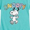Girls' - Peanuts - Snoopy Sketchy Fitted Short Sleeve Graphic T-Shirt - 2 of 4