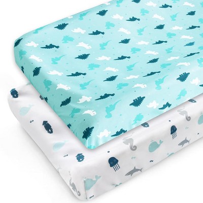 Biloban-Changing Pad Cover - 4 Pack, Ultra-Soft Microfiber, Soft & Breathable