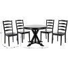 Shay 5 Piece Dining Set - DNS9205B- Black - Safavieh - 3 of 4