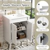Lyngins Modern 24" Freestanding Bathroom Vanity with Sink & Soft-Close Hinges, 2-Tier Retro Bathroom Storage Cabinet, Single Sink Bathroom Vanity - 4 of 4