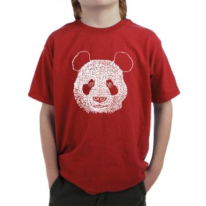 LA Pop Art Boy's Word Art T-shirt - Panda - 1 of 4