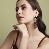 SOHI Women's Onyx Black Party Drop Earrings - 3 of 4