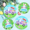 Hachikiko Happy Easter Party Supplies, 100 Count Disposable Plates Bunny Farmhouse Dinnerware 9" Paper Dinner Plates 7" Dessert Plates - 4 of 4
