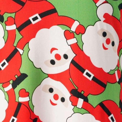 green - tossed santa