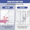 BestMassage 67 Inch 3 Tier Cat Cage Multi-Level Cat Kennel Ferret Cage with Cozy Hammock - 4 of 4