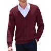 COOFANDY Men's Cardigan Sweater Cable Knit V Neck Button up Sweaters Ribbed Cardigan Sweater with Pockets - 3 of 4