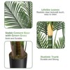 Whizmax 6FT Fake Tropical Palm Plant, Artificial Golden Cane Palm Tree, Pre Potted Faux Greenry Plant for House Living Room Outside Patio Office Home - 2 of 4