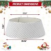 33 Inch Christmas Tree Collar Holiday Party Decoration, Diamond-Grid Design Plush Christmas Tree Skirt with 2 Matching Clips - 2 of 4