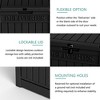 Yardgrace Deliver Box,Lockable Outdoor Storage Box,Large Double Wall Resin Package Delivery Waterproof Deck Box for Porch Patios Black - 3 of 4