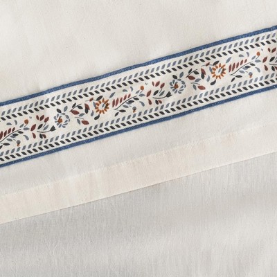 Elegant White Cotton and Polyester Sheer Rod Pocket Curtain Panel Pair