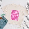 Simply Sage Market Sweet Summer Time Block Distressed Boxy Crop Top - 2 of 4