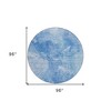 Denim Blue And Sky Blue Nautical Washable Indoor Outdoor Area Rug - 3 of 4