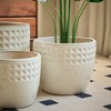 KTMBDW Ceramic Plant Pots, Planter Pot with Drainage Hole, Flower Pots for Indoor Outdoor Plants, Set of 3 - 3 of 4