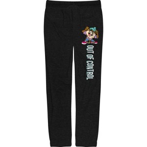 Looney Tunes Taz Out of Control Men's Black Jogger Pants - 1 of 2