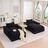 Multi-Use Corduroy Recliner Sofa Chair with Armrests, Supportive Backrest and Plush Cushion for Small Spaces, Living Room or Bedroom–The Pop Home - 3 of 4