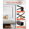 VEVOR King Size Canopy Bed Frame, Metal Canopy Bed with Four Posters Design, Heavy Duty Steel Slats Support, Underbed Storage Space, Black - 4 of 4
