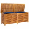 vidaXL Garden Storage Box with Louver 59.1"x19.7"x22" Solid Wood Acacia - 4 of 4