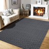 Washable Modern Braided Printed Rug Non Slip Low Pile Rug Soft Contemporary Throw Floor Cover Foldable Indoor Carpet for Living Room Bedroom - 2 of 4