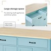 Bella Depot 54.33'' Kitchen Island Cart with Solid Wood Top and Locking Wheels - 4 of 4