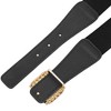 INSPIRE CHIC Women's Fashion Wide Elastic Pearl Metal Fastener Thick Trimmed Stretchy Waist Belts 1 Pc - 3 of 4