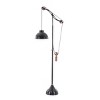 Olivia & May Industrial Floor Lamp Black : Metal Shade, Push Button Foot Switch, Modern Design - 3 of 4