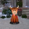 Gemmy Christmas Inflatable Highland Cow with Plush Accents, 3.5 ft Tall, Multi - 2 of 4