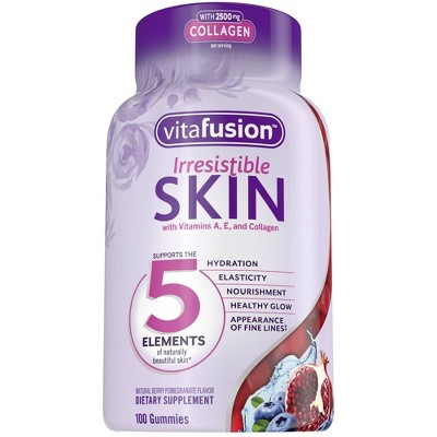 Vitafusion Irresistible Skin Supplement Gummies - 100ct