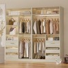 Besiost Set of 2 Closet System with Wood Drawers, Freestanding Closet Organizer with Hanging Rods - 2 of 4