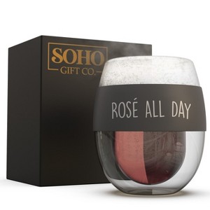 Galvanox SoHo Stemless Wine Glass Rosé All Day - Makes a great gift - 1 of 4