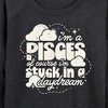 Women's - Instant Message - I'm A Pisces Daydream Lightweight French Terry Wide Neck Long Sleeve Graphic Shirt - 2 of 4