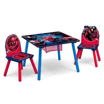 Delta Children Spider-Man Kids' Table and Chair Set with Storage (2 Chairs Included) - Greenguard Gold Certified - 3ct