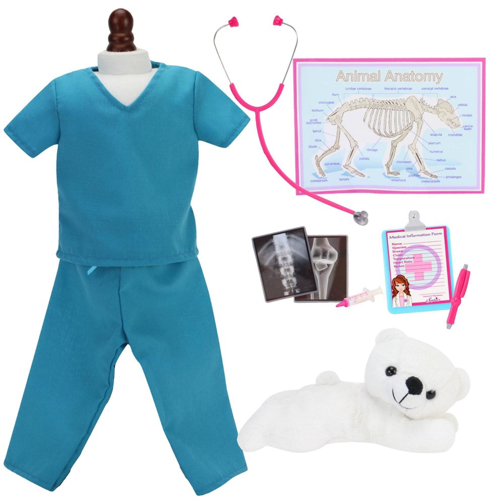 Photos - Doll Accessories Sophia's by Teamson Kids Smithsonian Veterinarian Set for 18" Dolls