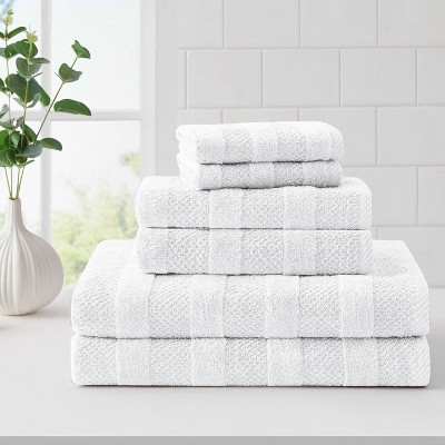 6pk Cotton Rayon from Bamboo Bath Towel Set Gray - Cannon