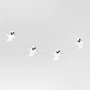 20ct LED 2D Iridescent Plastic Ghost with Peace Sign Halloween Indoor Outdoor Dewdrop String Lights White/Silver - Hyde and EEK! Boutique™ - 3 of 4