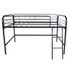 GDFStudio Dorian Modern Metal High Loft Bed Frame with Angled Ladder and Full-Length Guardrails - 4 of 4
