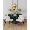 Estelle Faux Leather Dining Chair Cream - Manhattan Comfort: Upholstered, Wood Legs, No Assembly Required - 2 of 4