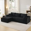 108" L-Shaped Corduroy Sectional Sofa - Plush Modular Couch with Left Chaise, No Assembly Required, Modern Lounge Sofa for Living Room - 2 of 4