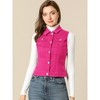 INSPIRE CHIC Women's Buttoned Washed Denim Vest with Faux Chest Flap Pockets - 3 of 4