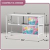 Sorbus 5 Drawers Dresser- Storage Unit with Steel Frame, Wood Top, Fabric Bins - for Bedroom, Closet, Office and more (Watercolor) - image 4 of 4