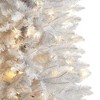 Nearly Natural 6-ft Slim White Artificial Christmas Tree with 250 Warm White LED Lights and 743 Bendable Branches - 4 of 4