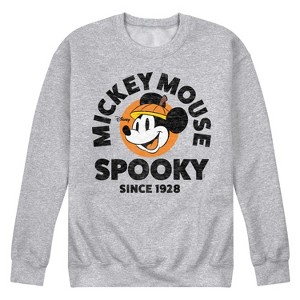 Men's Disney Spooky Since 1928 Graphic Fleece Sweatshirt - Athletic Heather - X-Large - 1 of 4